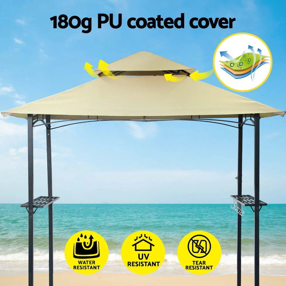 Gazebo Outdoor Patio Marquee BBQ Grill Shelter with Garden