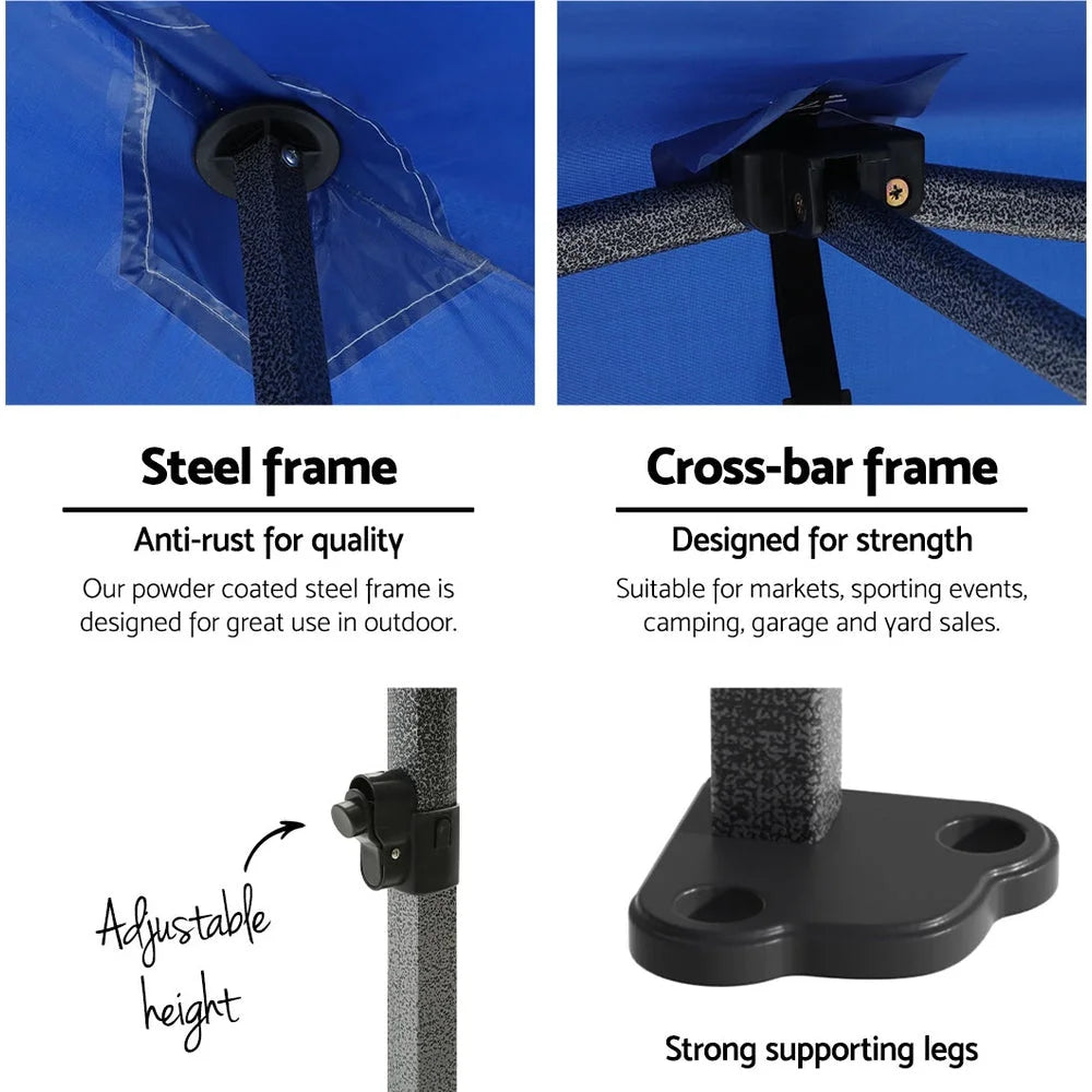 Gazebo Pop Up 3x3M with Base Podx4 Marquee Folding Outdoor