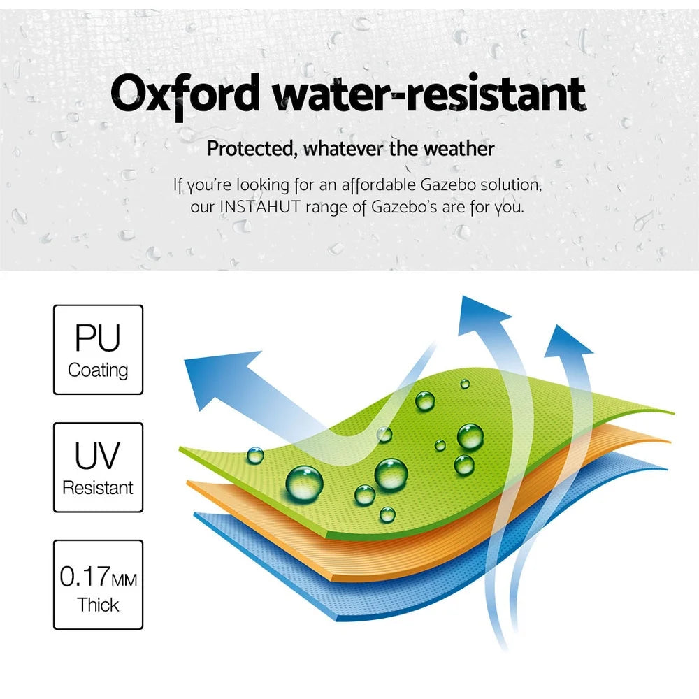 Gazebo Pop Up 3x4.5M w/Base Podx4 Marquee Folding Outdoor