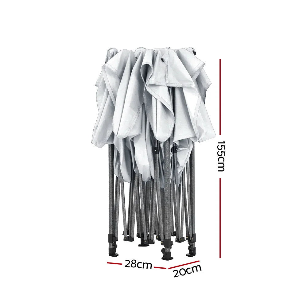 Gazebo Pop Up 3x4.5M w/Base Podx4 Marquee Folding Outdoor
