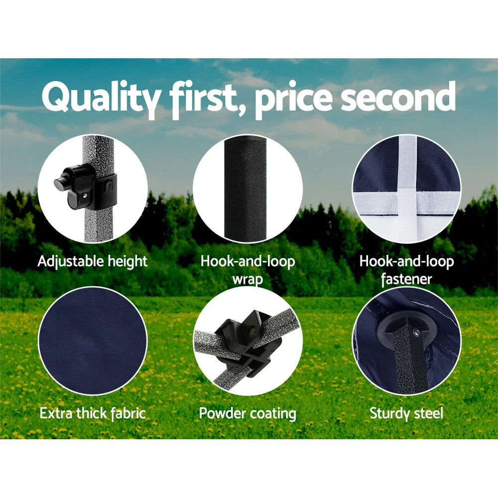 Gazebo Pop Up Marquee 3x3M Folding Tent Gazebo Camping 500D