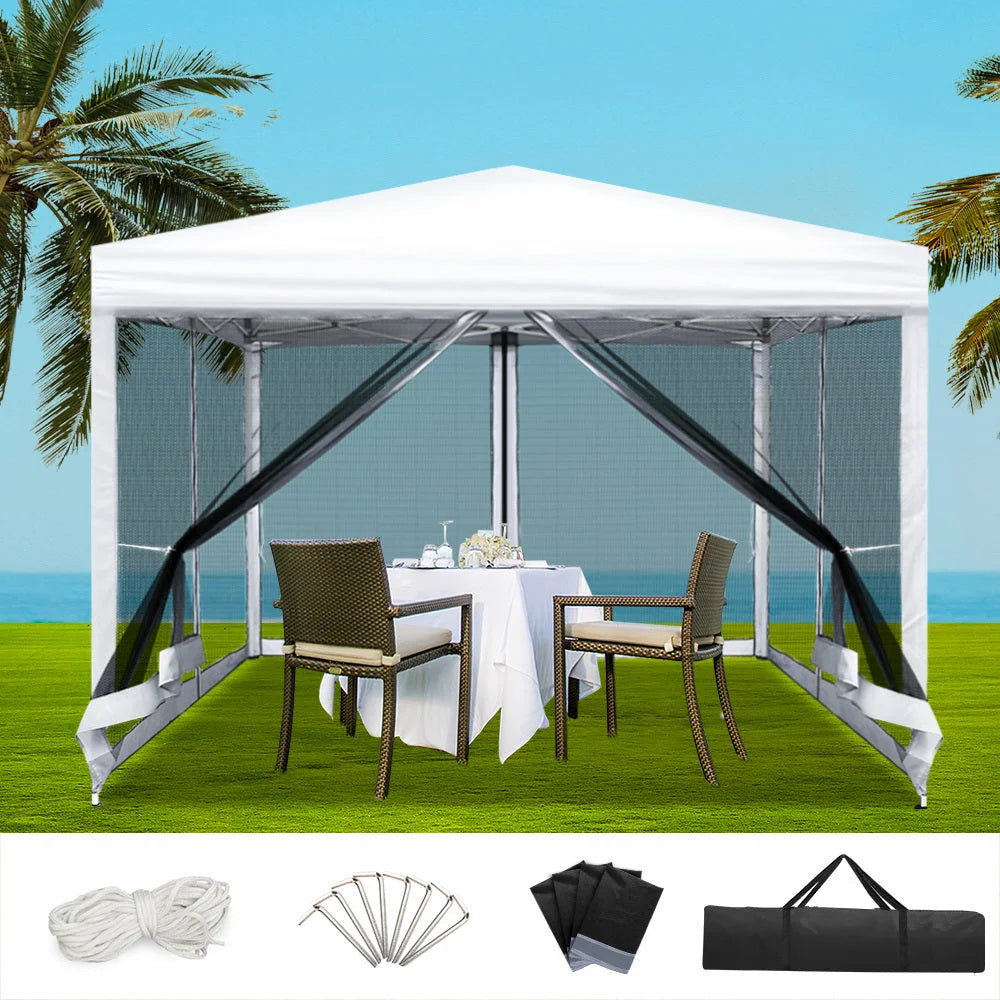 Gazebo Pop Up Marquee 3x3m Wedding Party Outdoor Camping