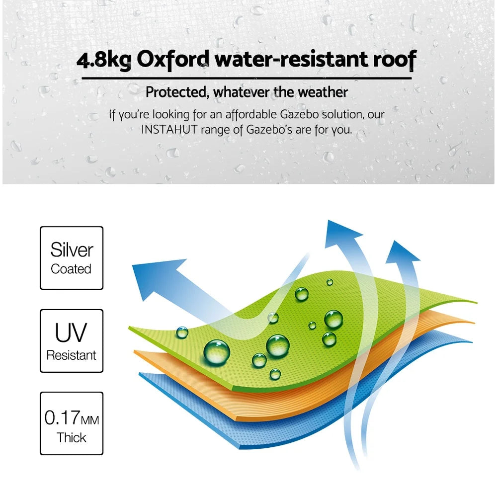 Gazebo Pop Up Marquee 3x4.5M Folding Tent 500D Oxford