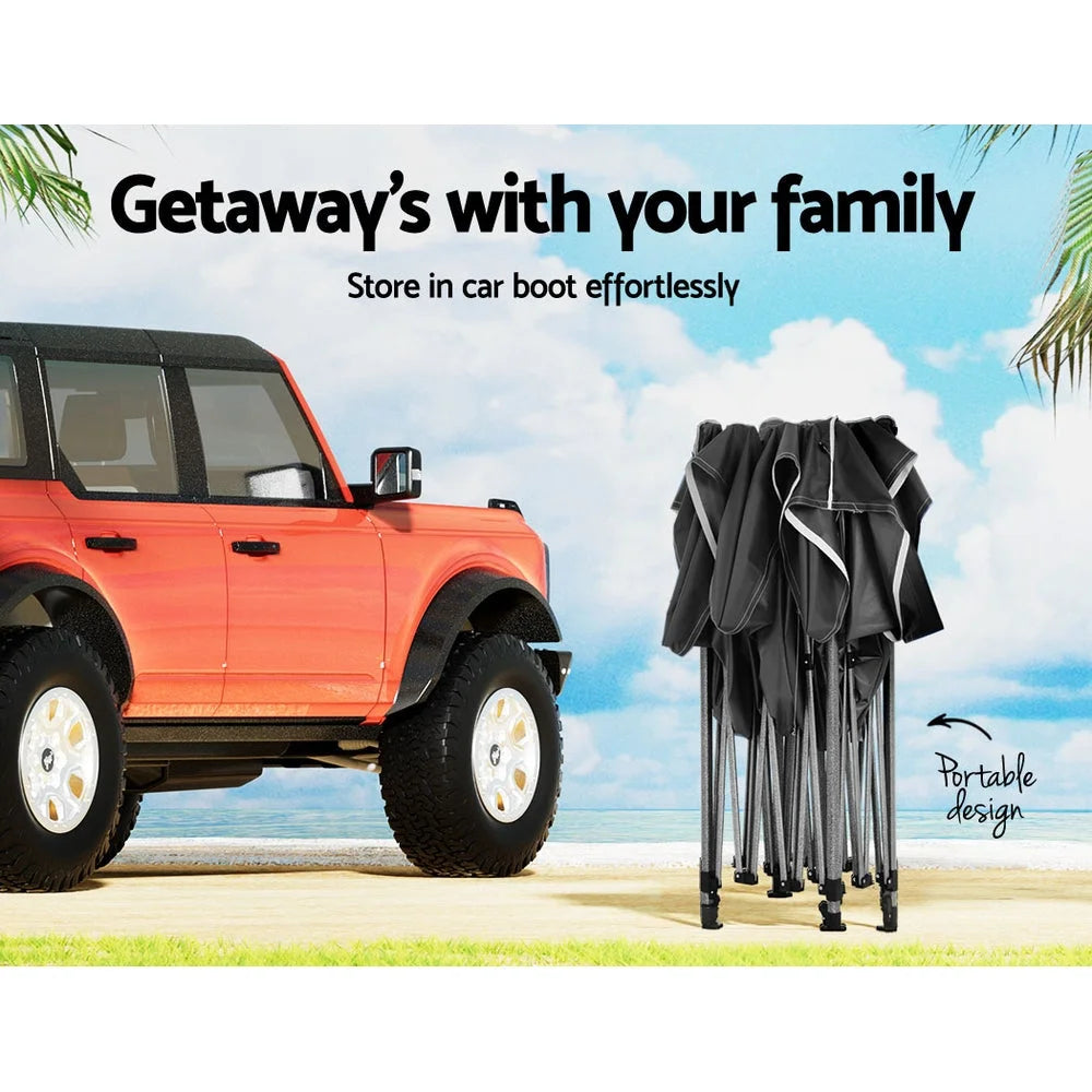 Navy 3x4 pop-up gazebo with pop-up canopy roof and steel corner poles