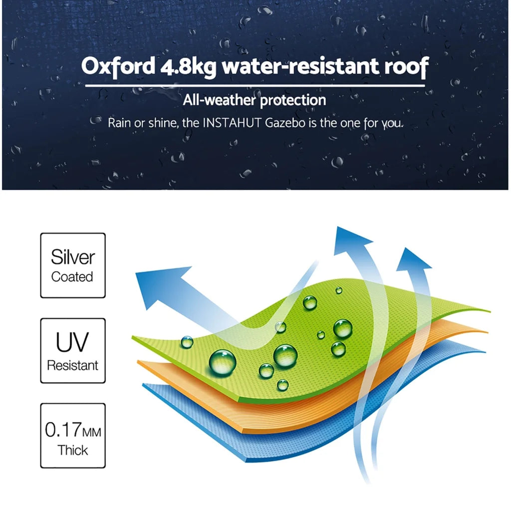 Gazebo Pop Up Marquee 3x4.5m Folding Wedding Tent Shade