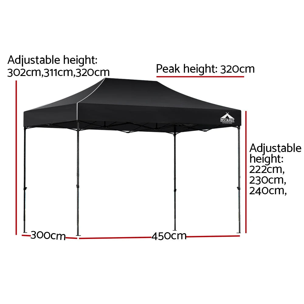 Gazebo Pop Up Marquee 3x4.5M Outdoor Tent Folding Wedding