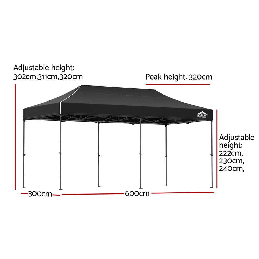 Gazebo Pop Up Marquee 3x6m Outdoor Tent Folding Wedding