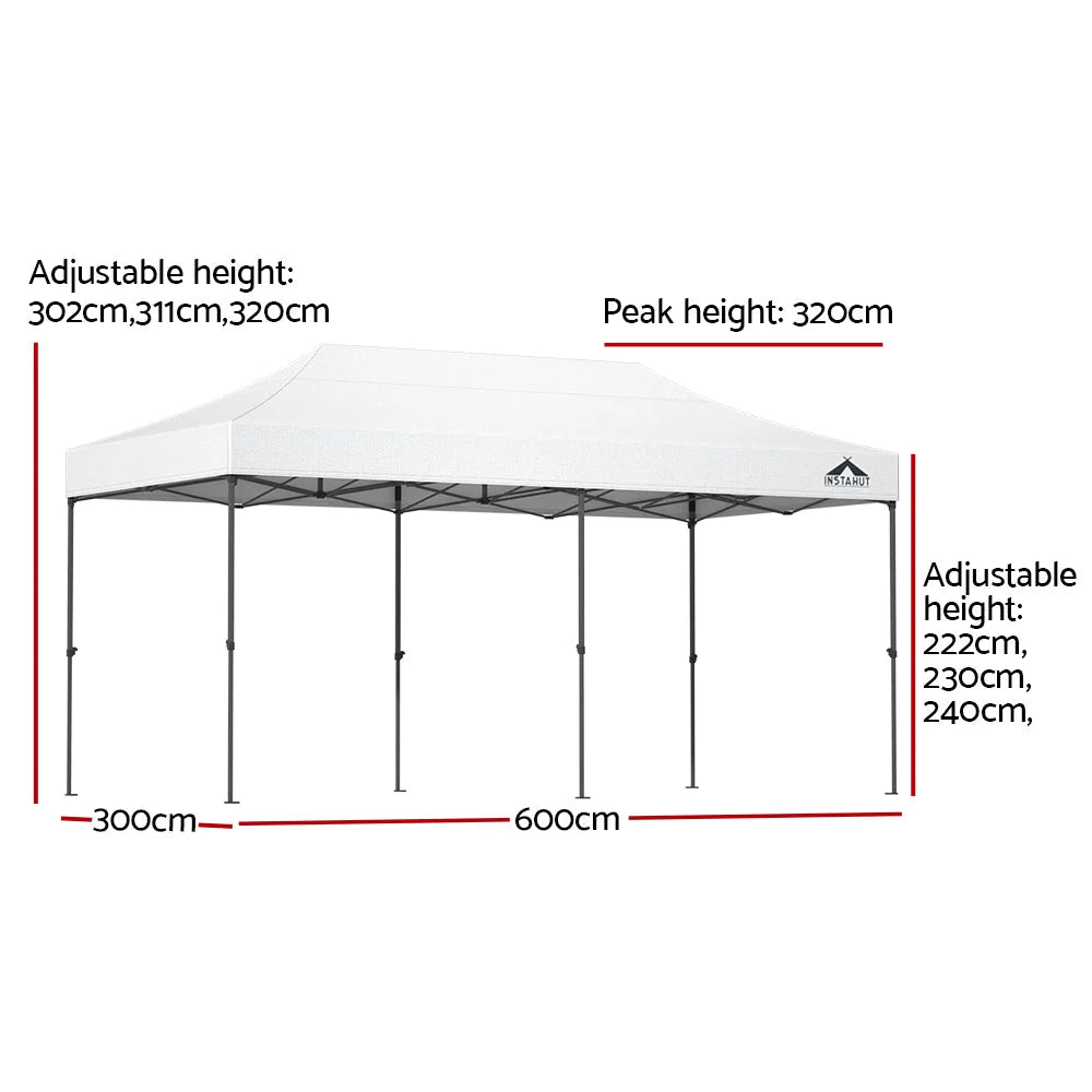 Gazebo Pop Up Marquee 3x6m Outdoor Tent Folding Wedding