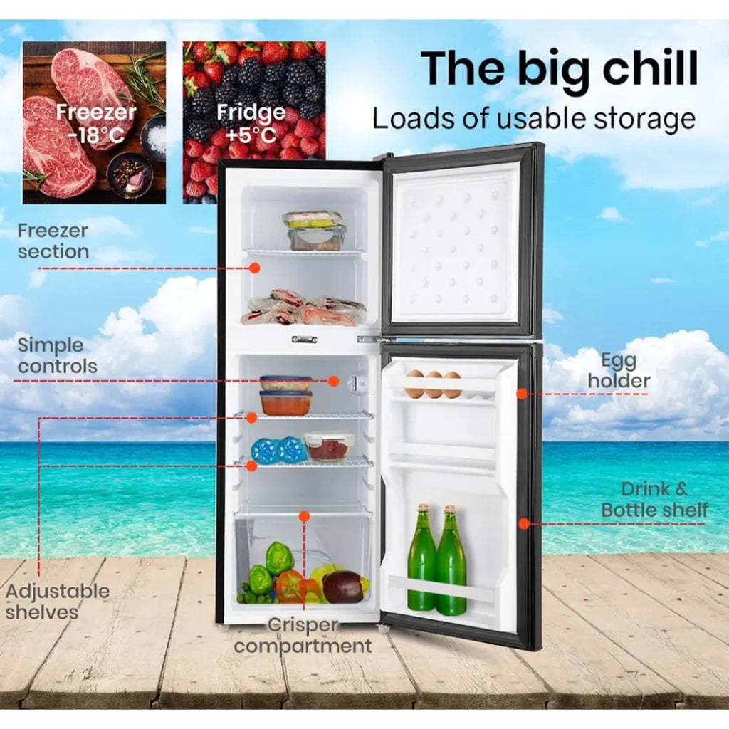 GECKO 125L Portable Upright Fridge 12V/24V for Motorhome