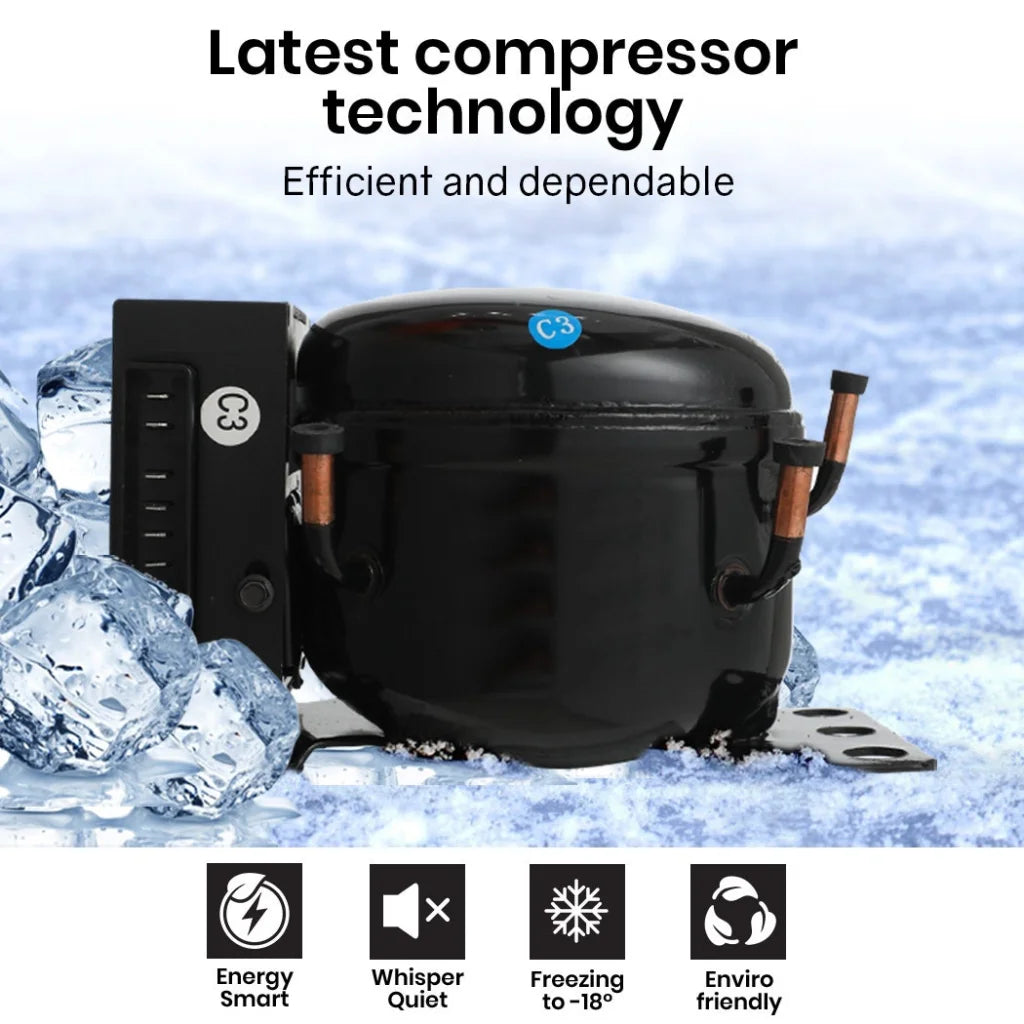 GECKO 125L Portable Upright Fridge 12V/24V for Motorhome