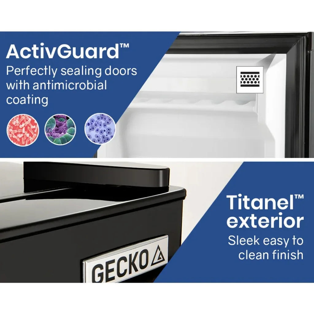 GECKO 125L Portable Upright Fridge 12V/24V for Motorhome