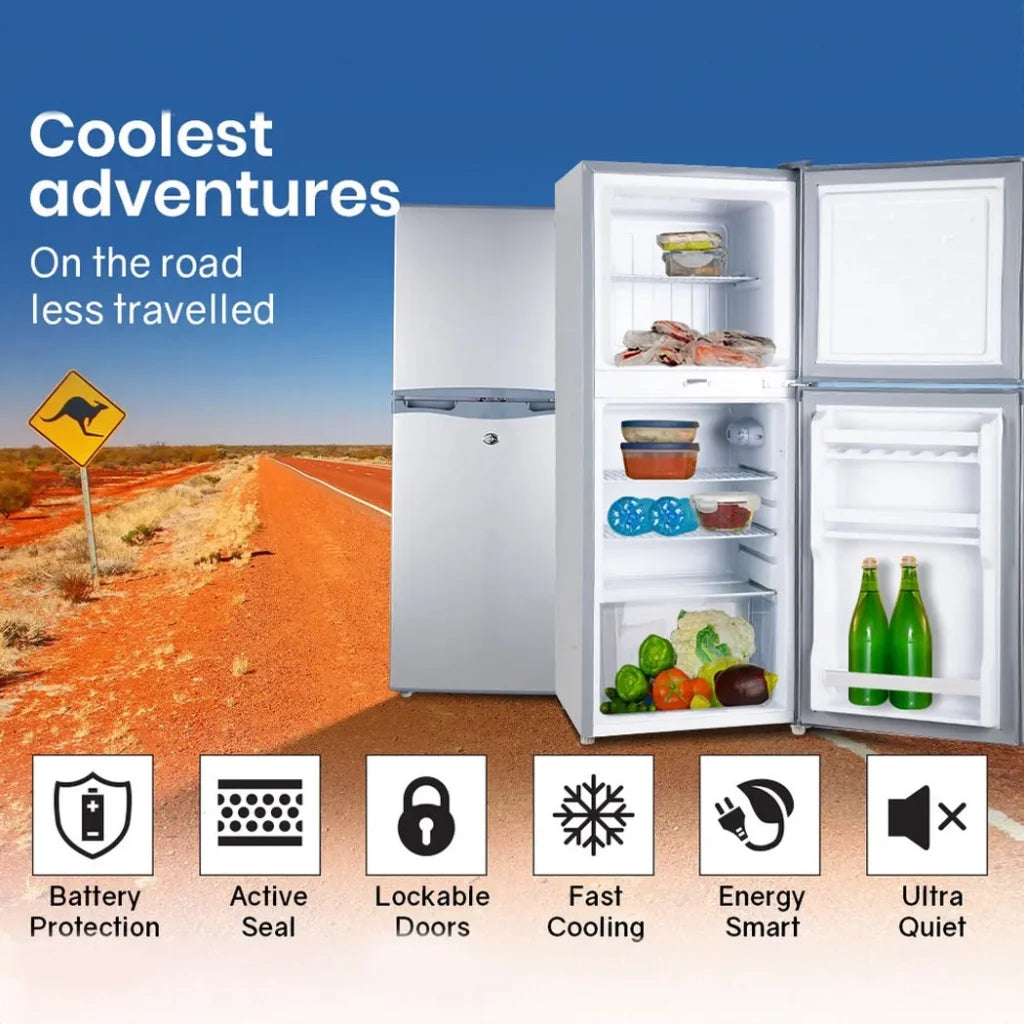 GECKO 125L Portable Upright Fridge 12V/24V for Motorhome