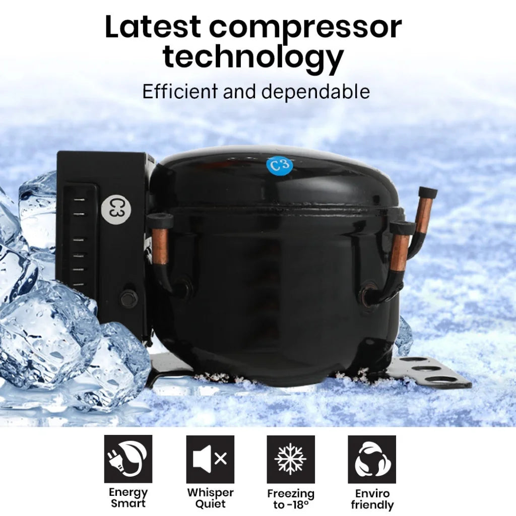 GECKO 125L Portable Upright Fridge 12V/24V for Motorhome