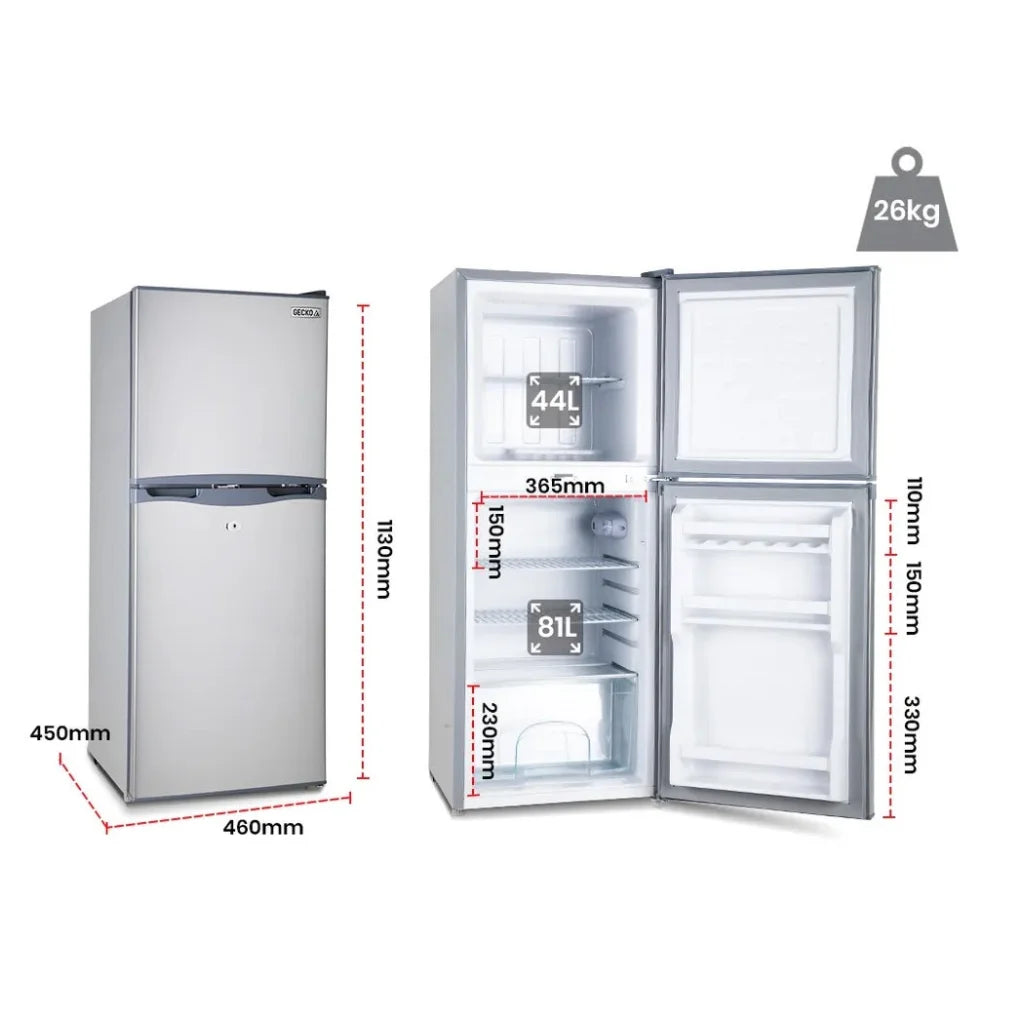 GECKO 125L Portable Upright Fridge 12V/24V for Motorhome
