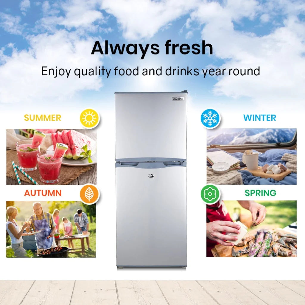 GECKO 125L Portable Upright Fridge 12V/24V for Motorhome