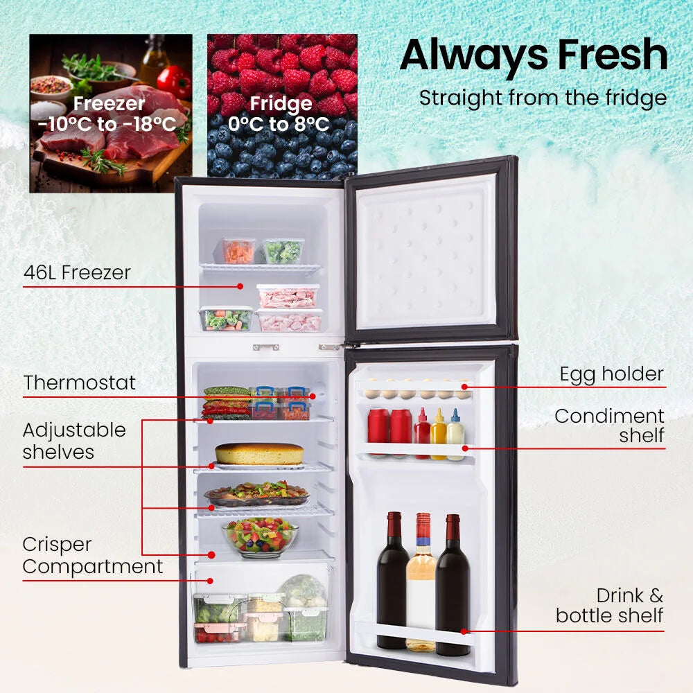 GECKO 142L Upright Portable Fridge / Freezer 12V/24V