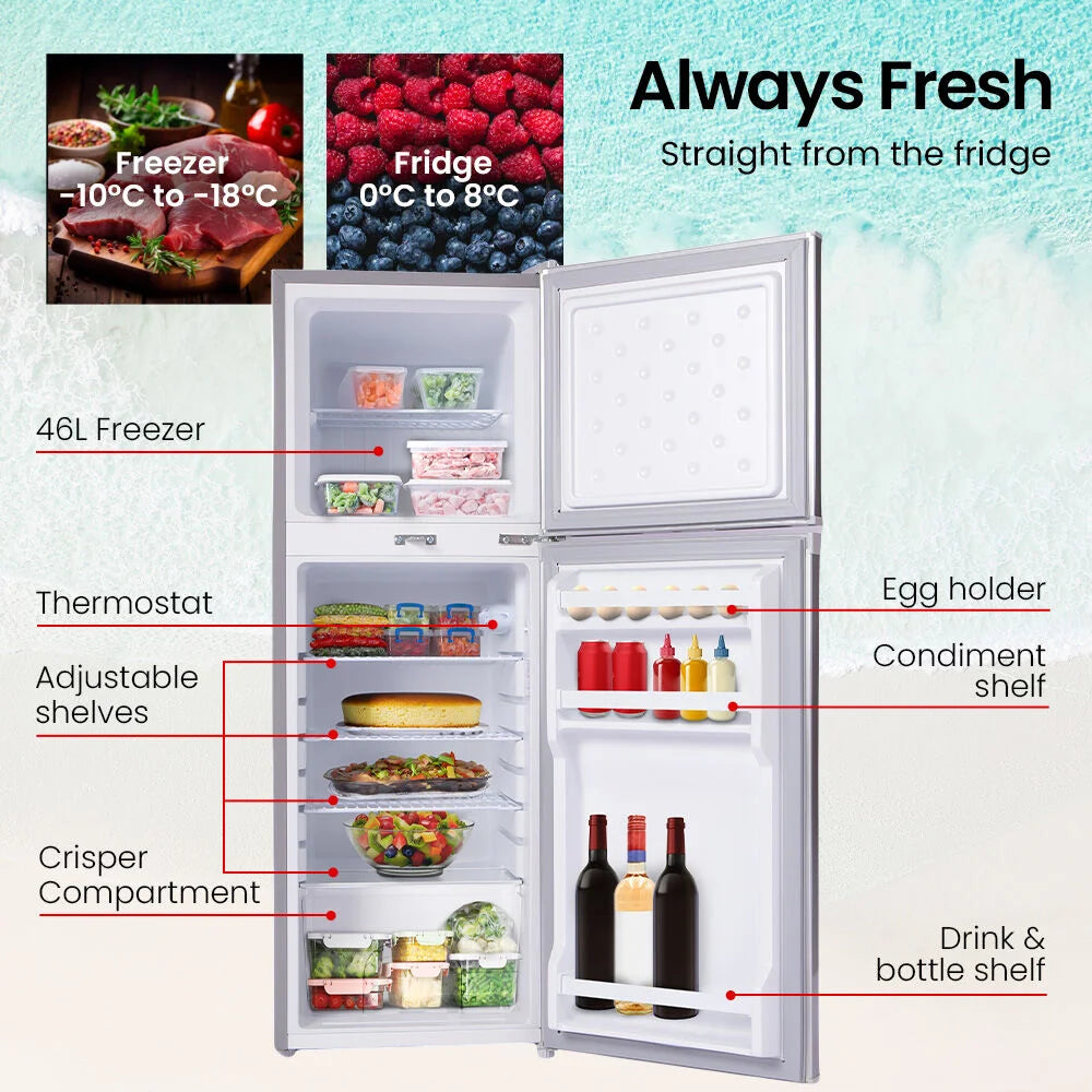GECKO 142L Upright Portable Fridge / Freezer 12V/24V