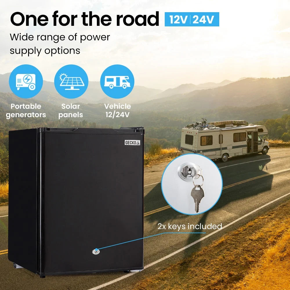 GECKO 70L Portable Bar Fridge and Freezer 12V/24V