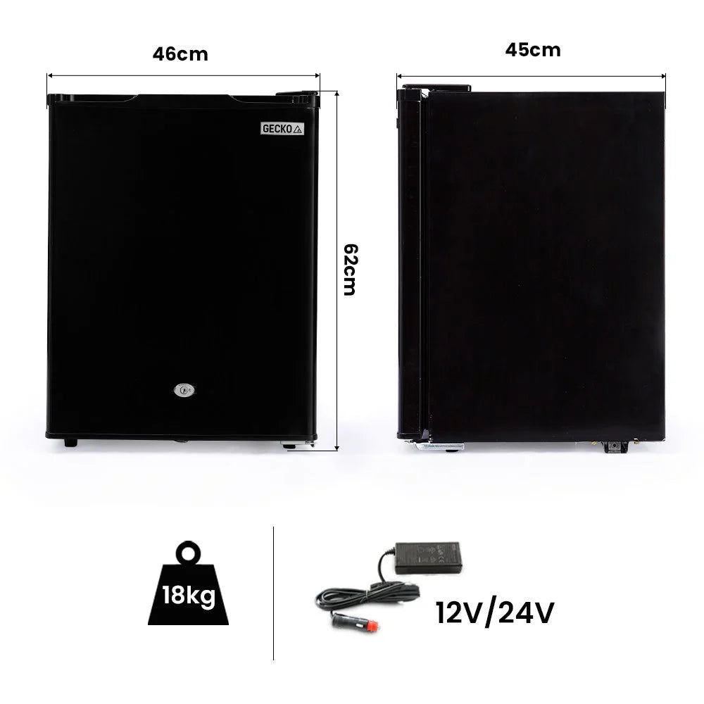 GECKO 70L Portable Bar Fridge and Freezer 12V/24V