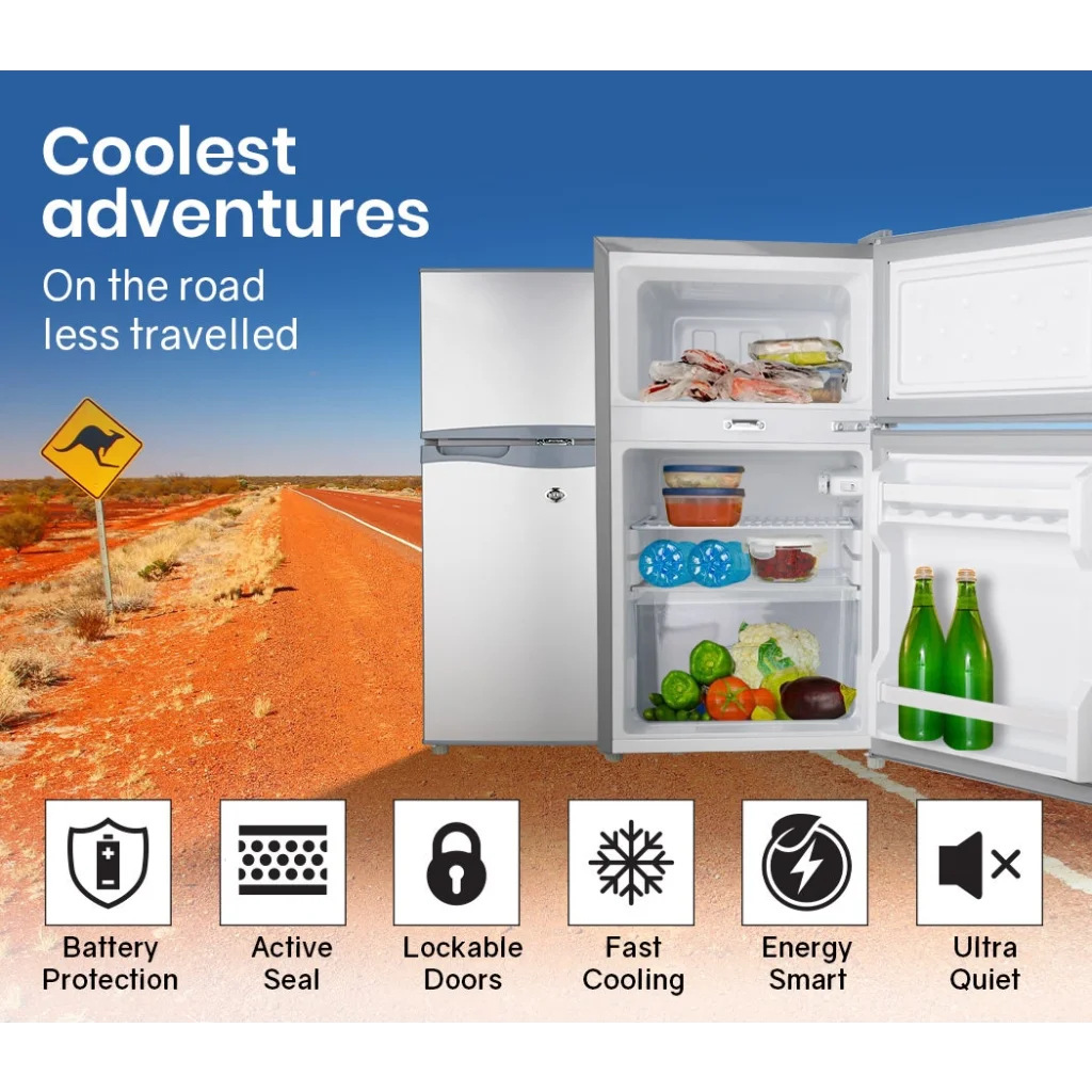 GECKO 95L Portable Upright Fridge 12V/24V for Motorhome