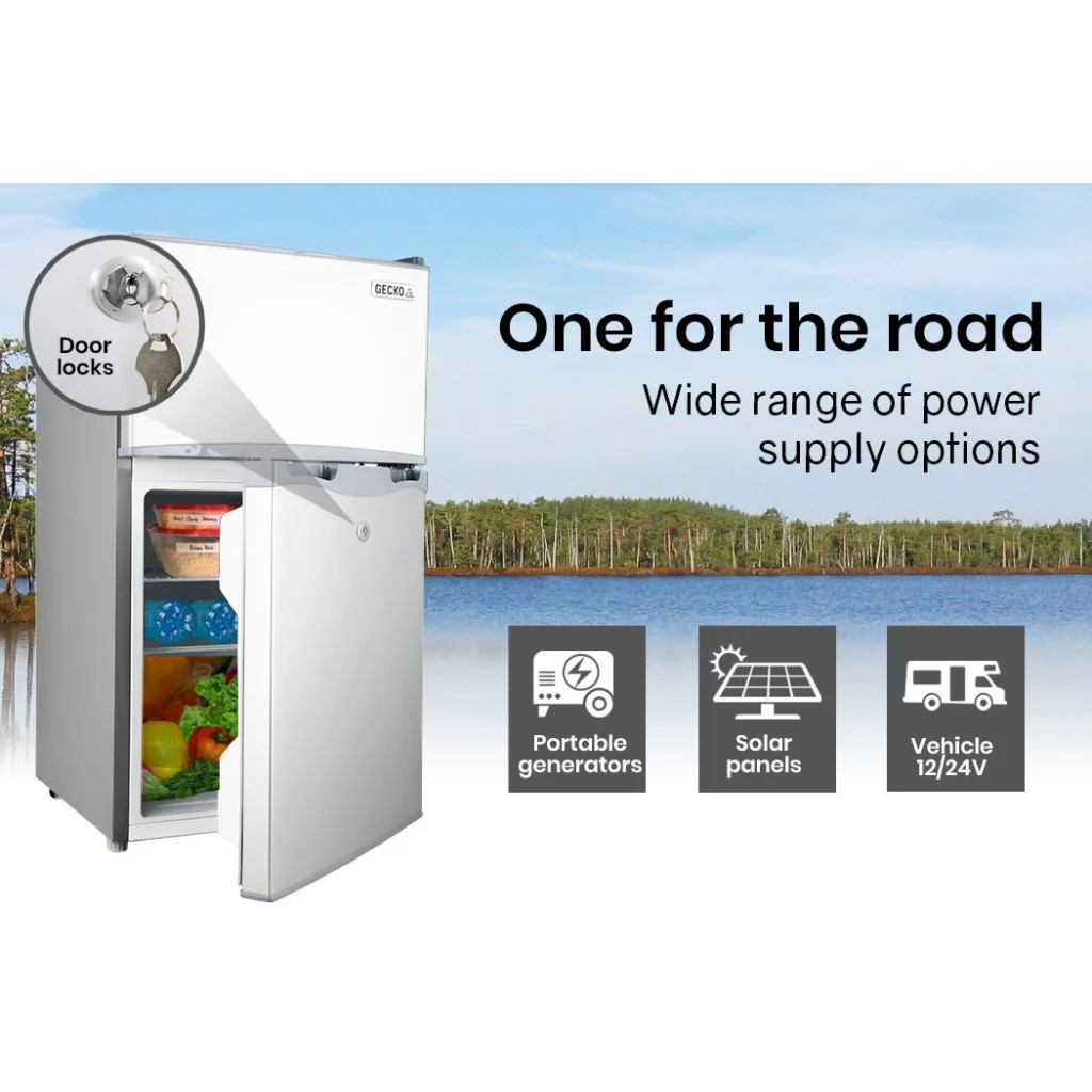 GECKO 95L Portable Upright Fridge 12V/24V for Motorhome