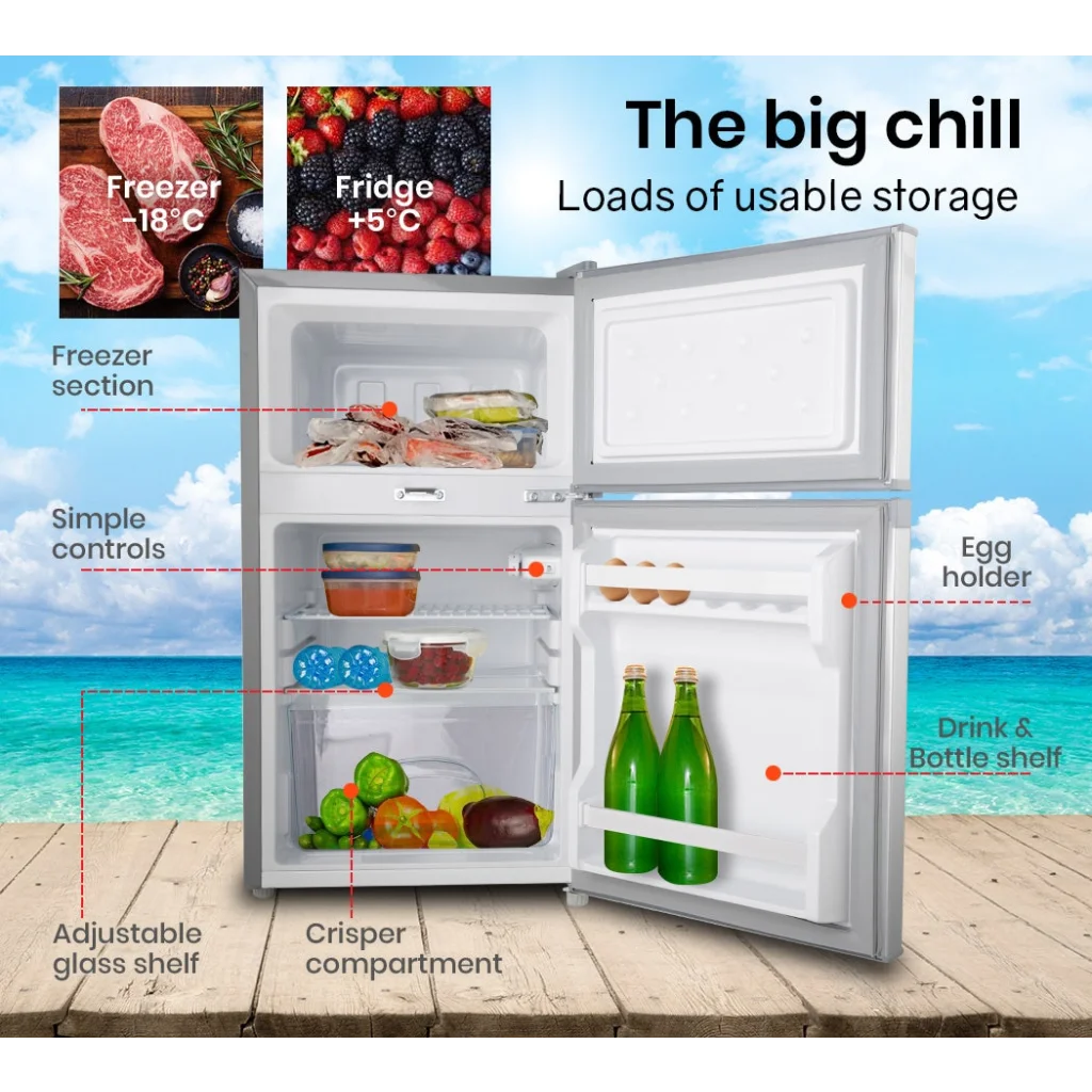 GECKO 95L Portable Upright Fridge 12V/24V for Motorhome