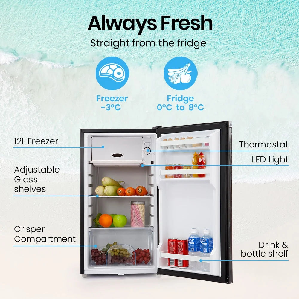 GECKO 95L Portable Upright Fridge and Freezer 12V/24V