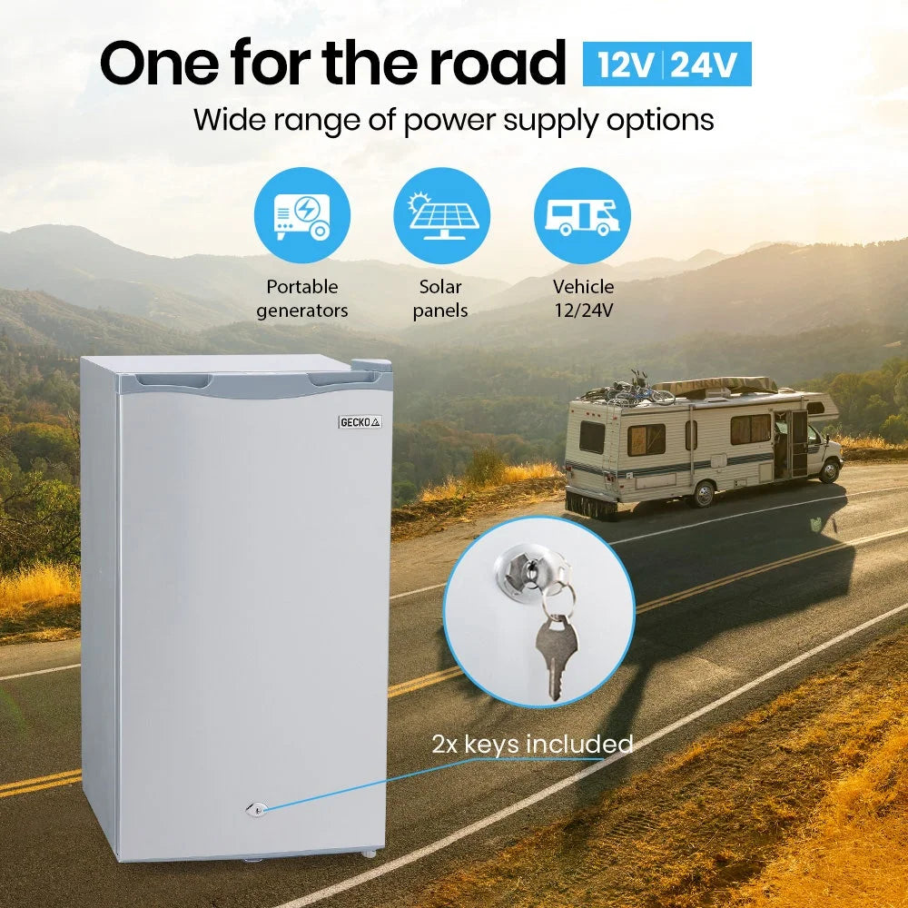 GECKO 95L Portable Upright Fridge and Freezer 12V/24V
