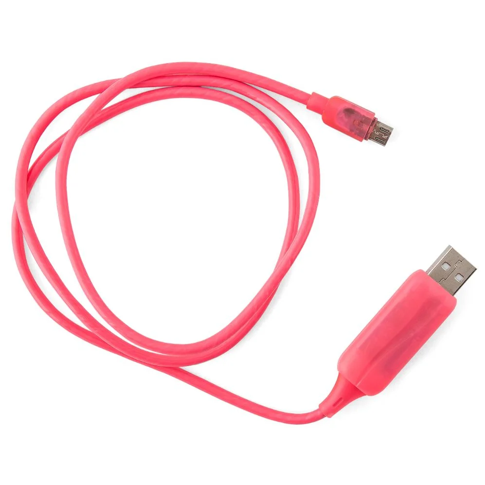 GENERIC 1m LED Light-Up Visible Flowing Micro USB Charger