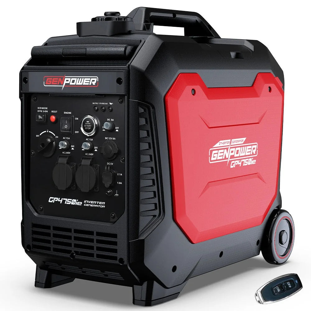 GENPOWER 4.7kW Peak 3.8kW Inverter Generator Push Button &