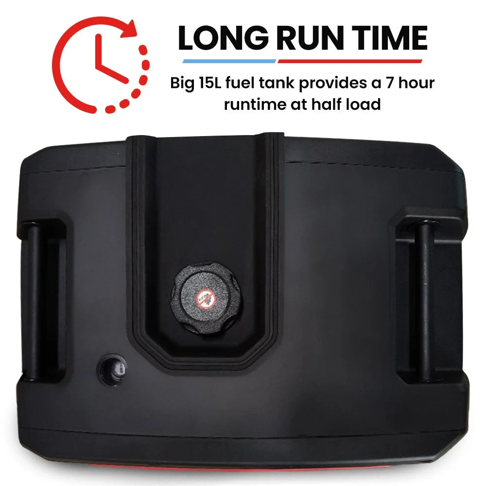 GENPOWER 6.2kW Peak 6.0kW Inverter Generator Push Button &