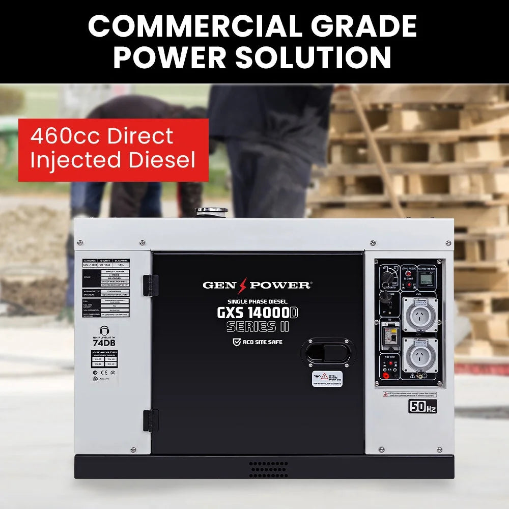 GENPOWER 8.4kW Peak 6kW Rated Commercial Diesel Generator