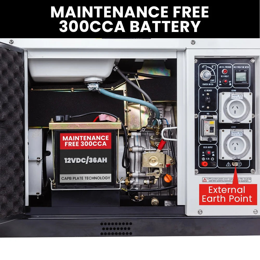 GENPOWER 8.4kW Peak 6kW Rated Commercial Diesel Generator