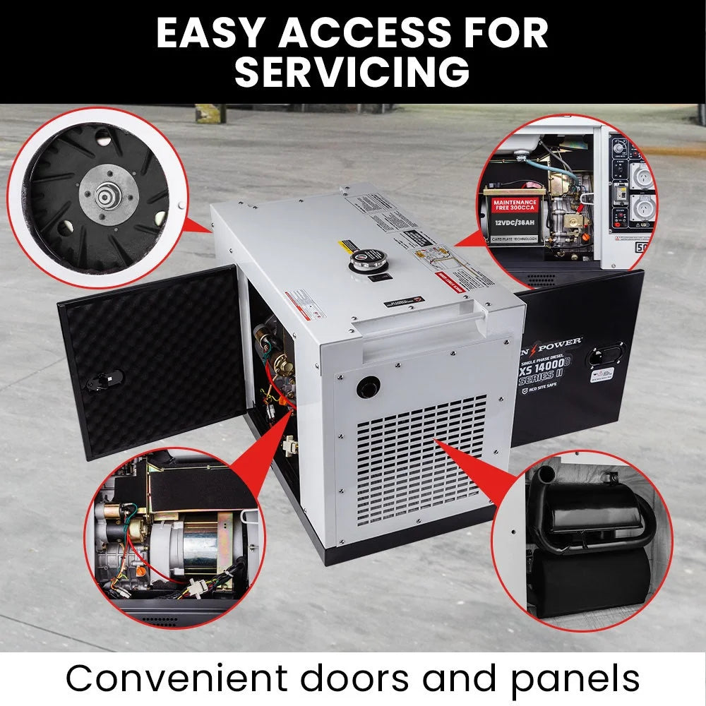 GENPOWER 8.4kW Peak 6kW Rated Commercial Diesel Generator