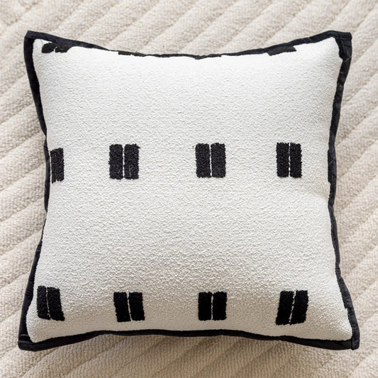 Geometric Symbol 45x45cm Decorative Zebra-Pattern Pillow