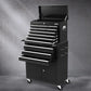 Storage cabinet in black with product-specific shape