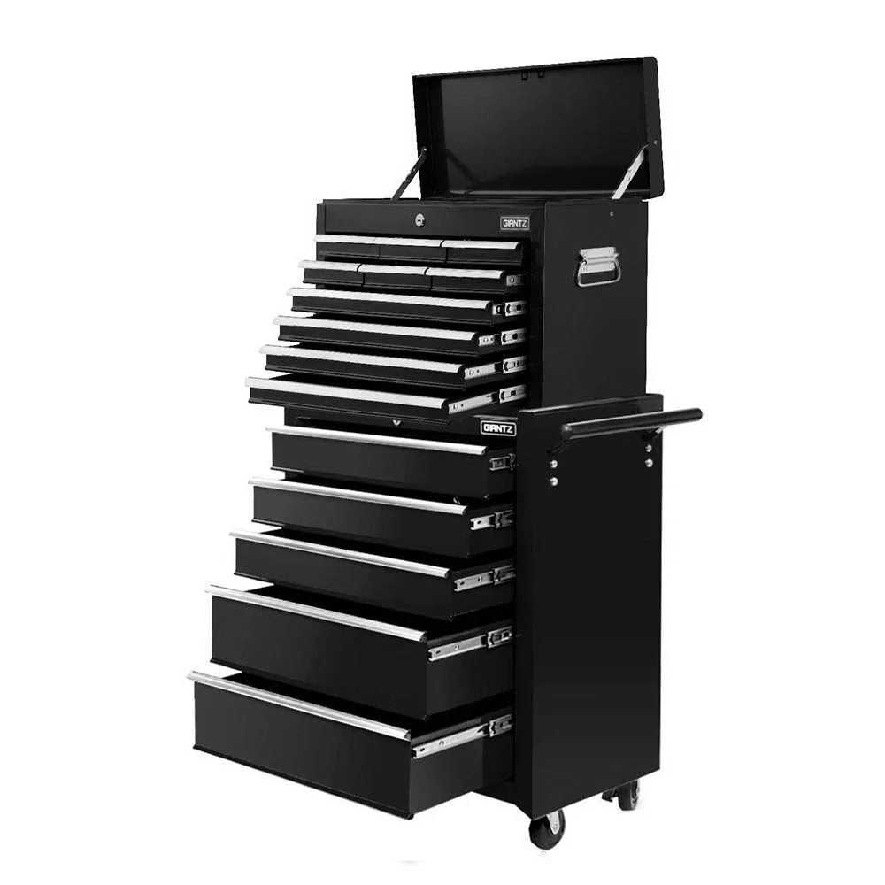 Black Giantz Drawers Tool Chest Trolley Toolbox 2 1 Storage