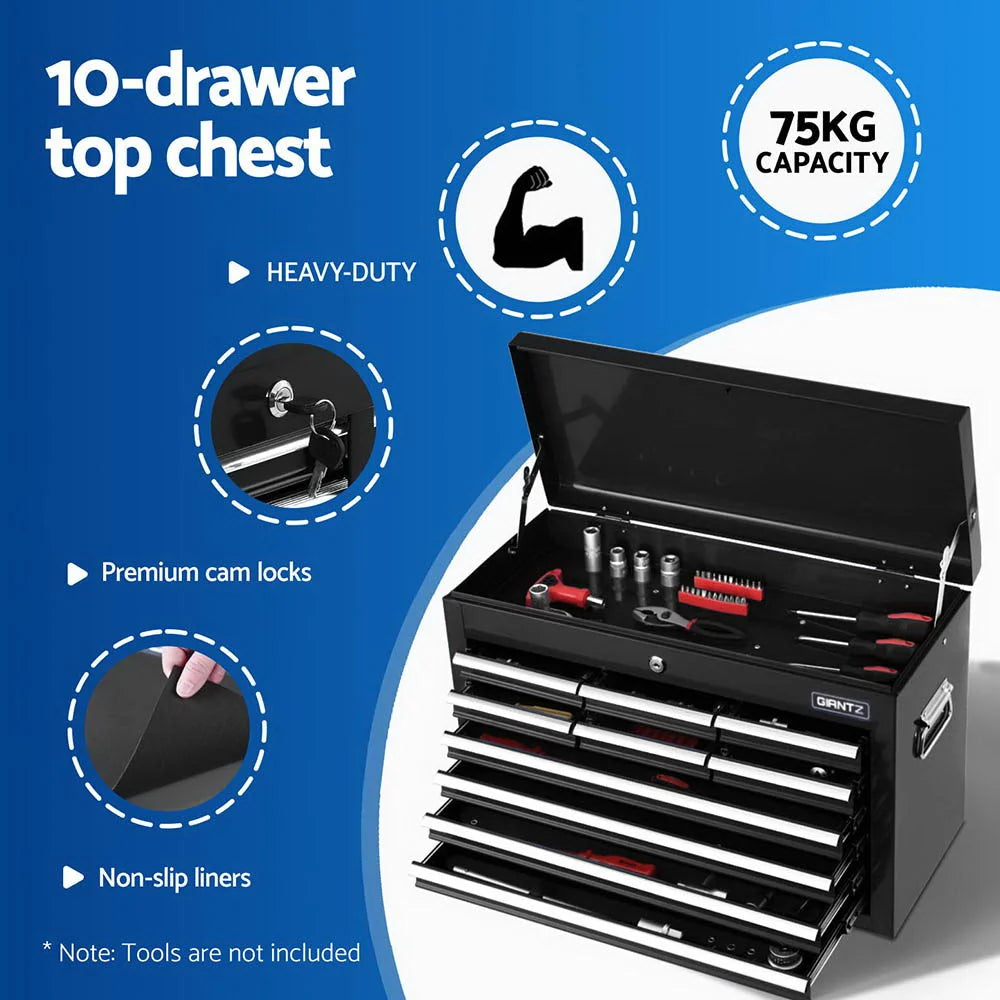 Giantz 15 Drawers Tool Chest Trolley Toolbox 2-in-1 Storage