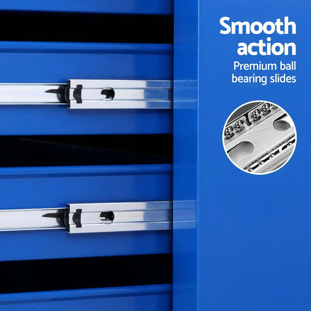 Giantz 15 Drawers Tool Chest Trolley Toolbox 2-in-1 Storage