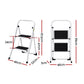 Giantz 2 Step Ladder Multi with Purpose Folding Steel Light Weight