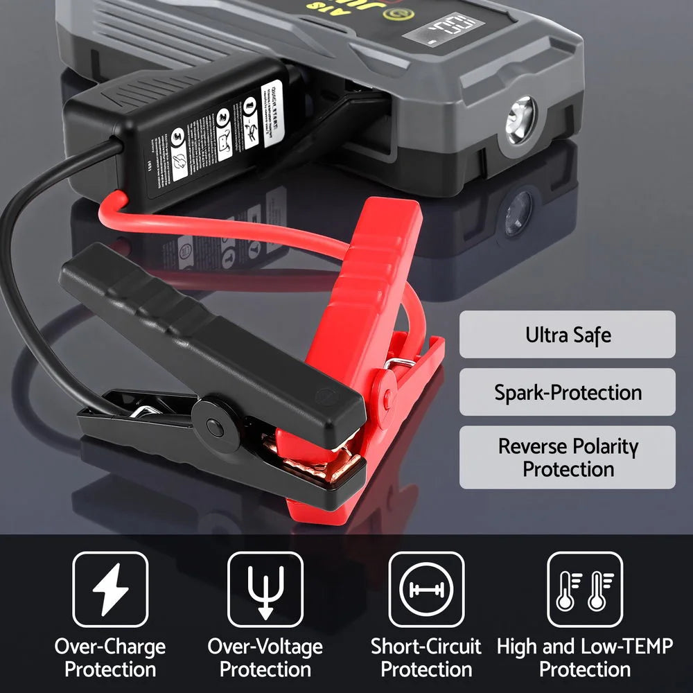 Giantz 2000A Portable Car Jump Starter 12V Lithium Battery