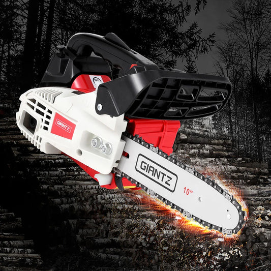 Giantz 25cc Petrol Chainsaw 10’’ Bar E-Start Tree Pruning