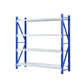 Warehouse shelving garage with natural finish and practical hardware