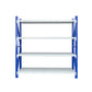 Warehouse shelving garage with material finish and practical fittings
