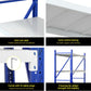 Warehouse shelving garage with clean finish and fitted components