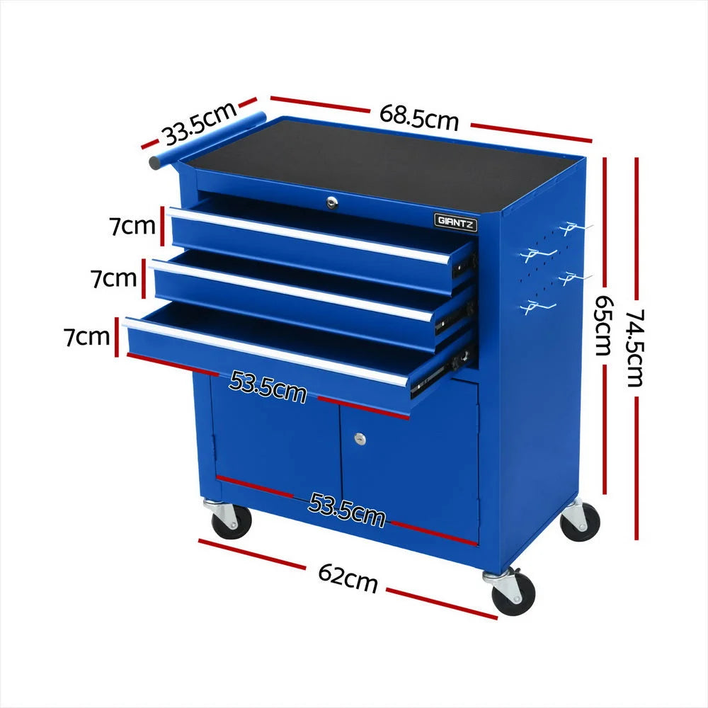 Giantz 3 Drawer Tool Box Cabinet Chest Toolbox Garage