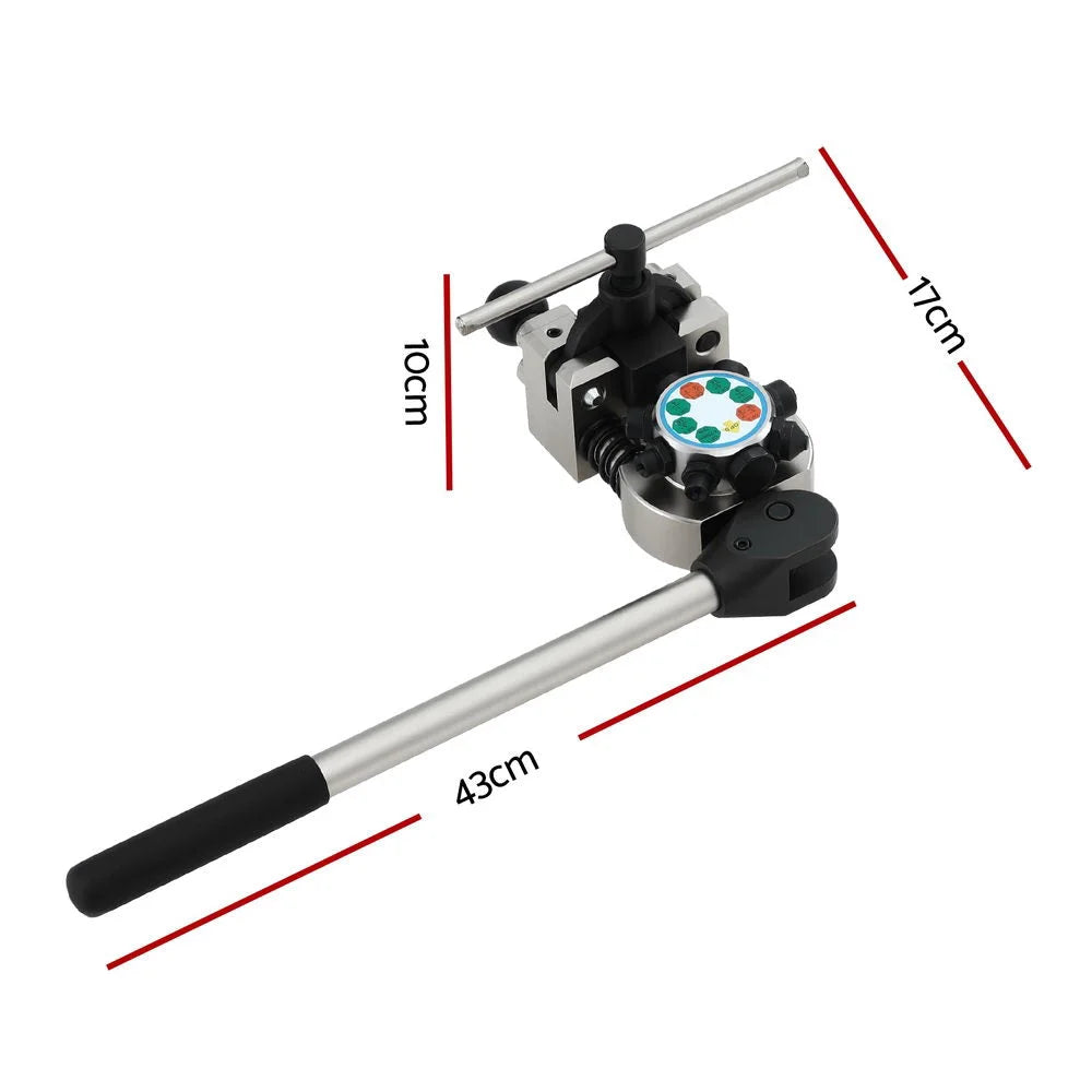 Brake line flaring with caster wheels and side handle rail