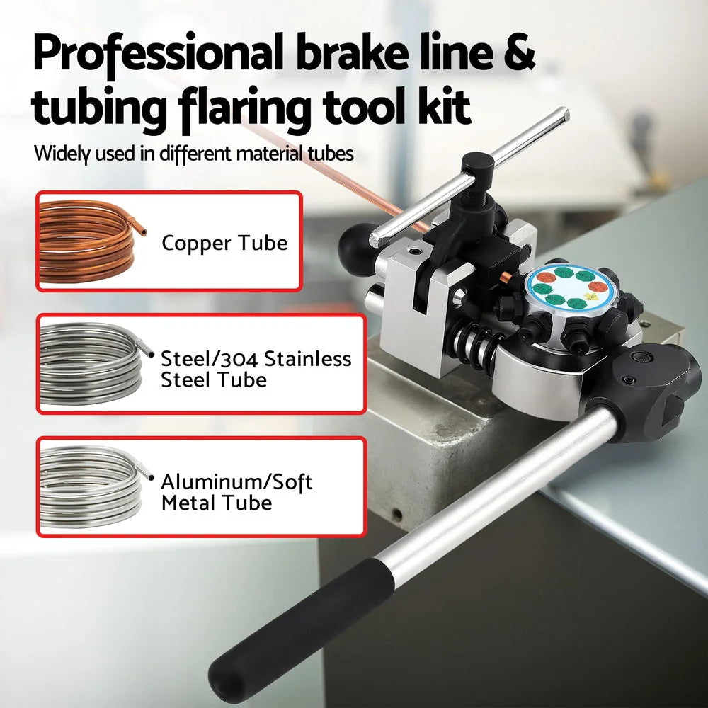 Brake line flaring with matching accessories and clear item layout