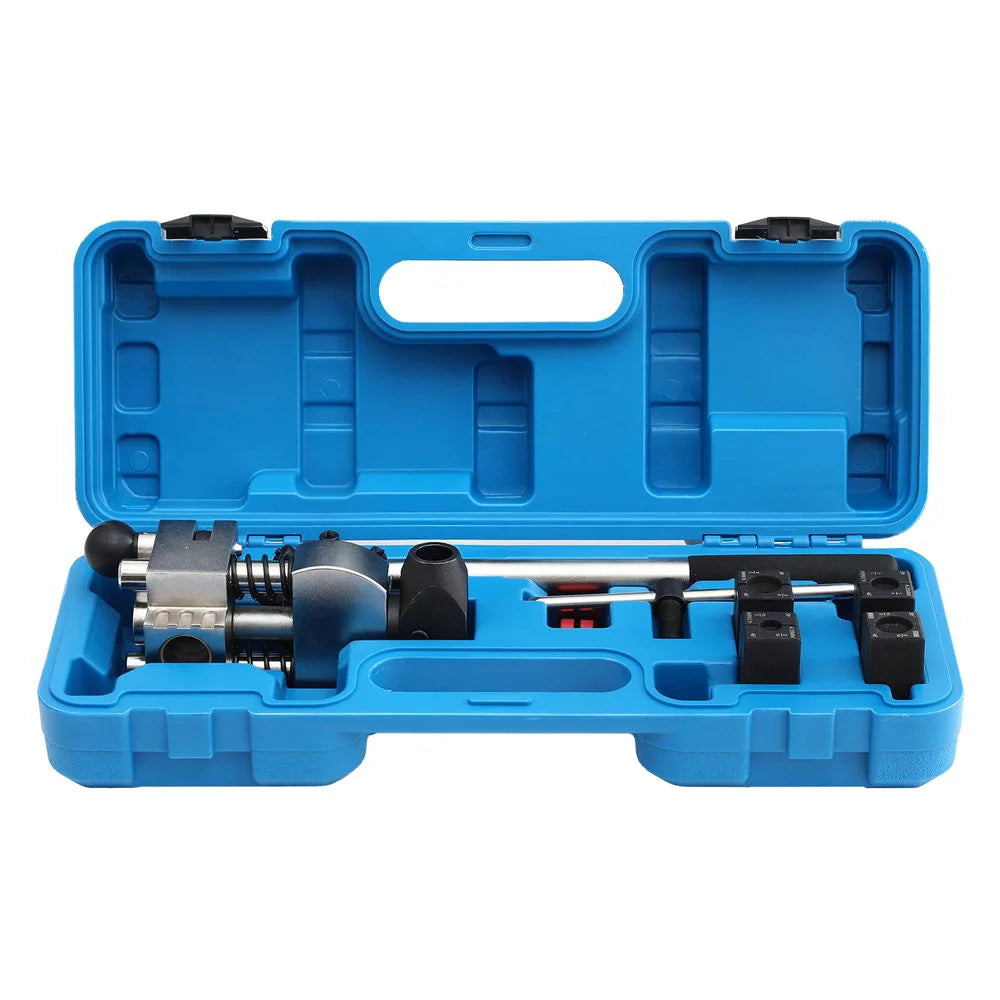 Brake line flaring with storage shelves and support legs
