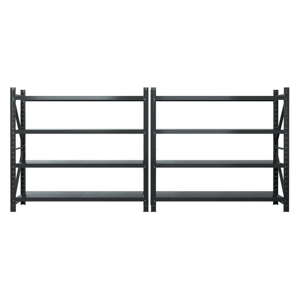 Giantz 4Mx1.8M Garage Shelving Warehouse Rack Black - Tools